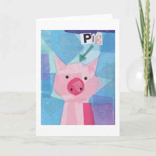 Schwein Karte (Vorderseite)