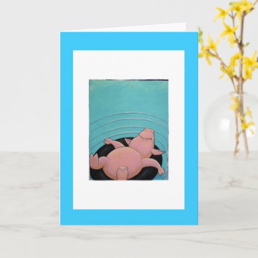 Schwein Karte (Gelbe Blume)