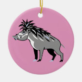 Schwein - Keramik Keramik Ornament (Vorne)