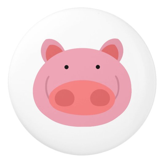 Schwein Keramikknauf (Vorderseite)