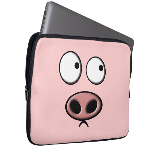 Schwein Laptopschutzhülle (Vorne Rechts)