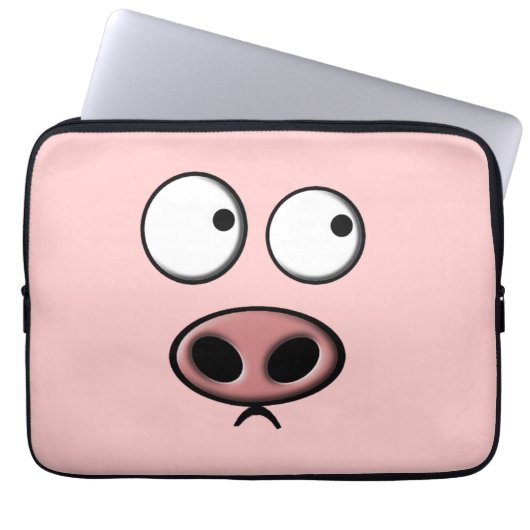 Schwein Laptopschutzhülle (Vorderseite)