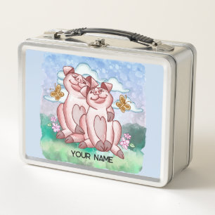 Schwein Liebhaber   Metall Brotdose