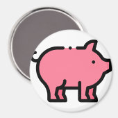 Schwein Magnet (Vorderseite/Rückseite)