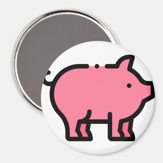 Schwein Magnet (Vorderseite/Rückseite)