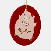 Schwein-Mama (hübsches Schwein) Keramikornament (Rechts)