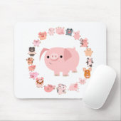 Schwein-Mandala mousepad (Mit Mouse)