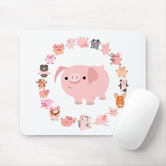 Schwein-Mandala mousepad (Mit Mouse)