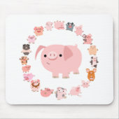 Schwein-Mandala mousepad (Vorne)