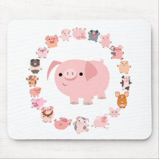 Schwein-Mandala mousepad