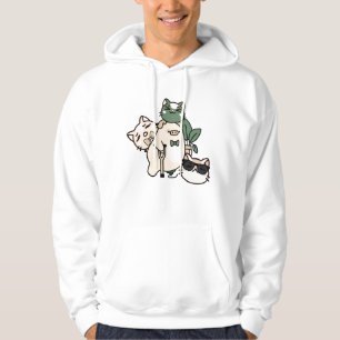 Schwein mit Achselstütze, Prothese und Katzenfreun Hoodie