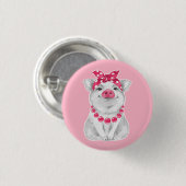 Schwein mit Bandana Button (Vorne & Hinten)