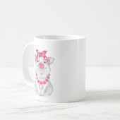 Schwein mit Bandana Kaffeetasse (Vorderseite Links)