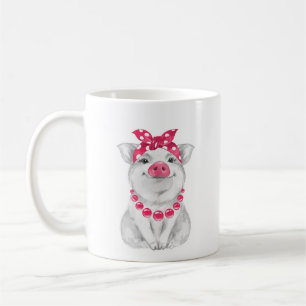 Schwein mit Bandana Kaffeetasse