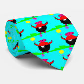 Schwein mit Blume und Schmetterling in der Sonne, Krawatte (Gerollt)