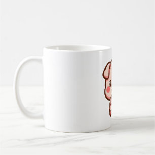 Schwein mit Erdbeere Kaffeetasse