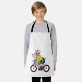 Schwein mit Fahrrad und Helm Schürze (Getragen)