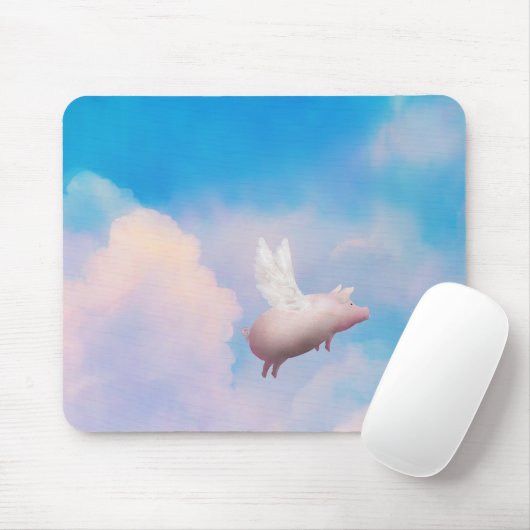 Schwein mit Flügel mousepad (Mit Mouse)