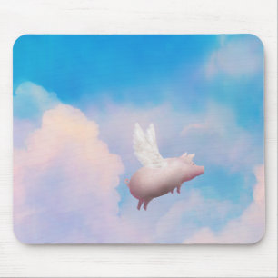 Schwein mit Flügel mousepad
