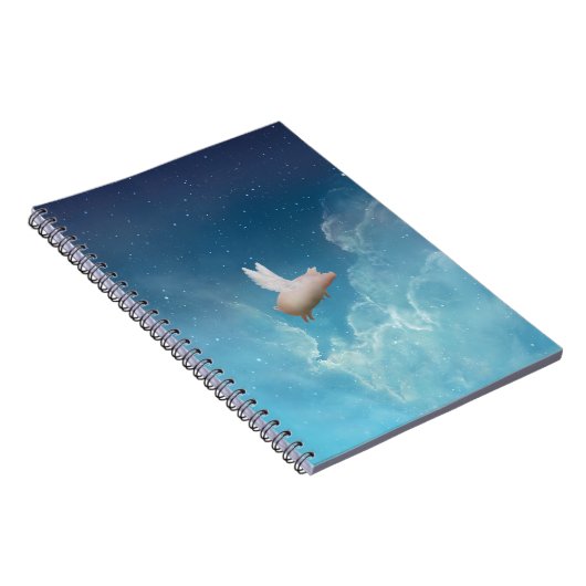 Schwein mit Flügelheft Notizblock (Rechte Seite)