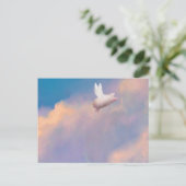 Schwein mit Flügelpfropf Postkarte (Stehend Vorderseite)