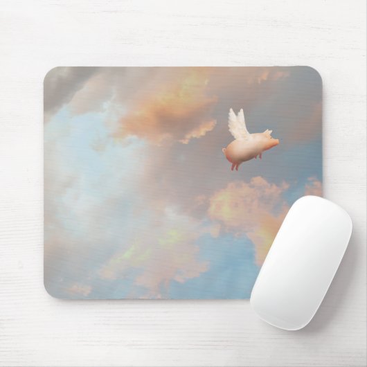 Schwein mit Flügelrumpf Mousepad (Mit Mouse)