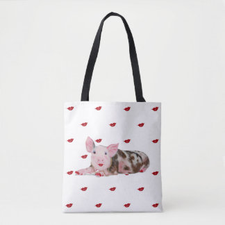 Schwein mit Lippenstift-Tasche Tasche