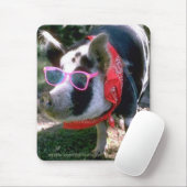 Schwein mit Sonnenbrille und Bandana Mousepad (Mit Mouse)