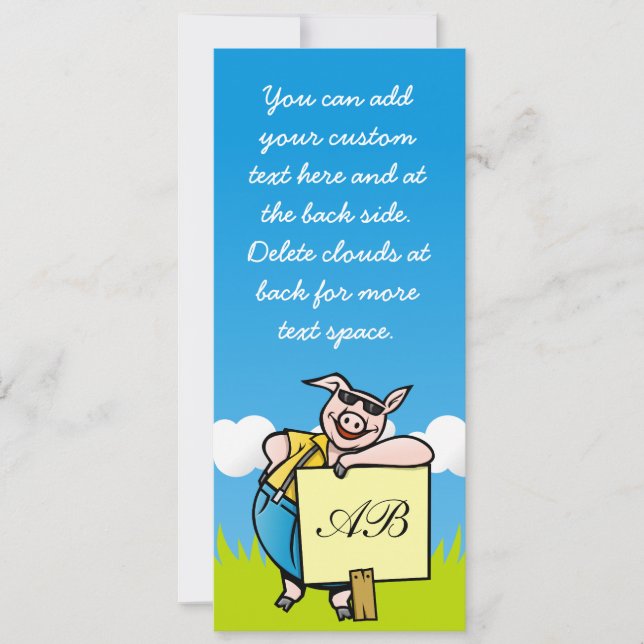 Schwein mit Zeichen (Vorderseite)