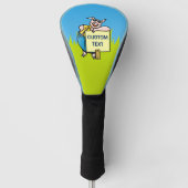 Schwein mit Zeichen Golf Headcover (Vorderseite)