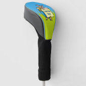 Schwein mit Zeichen Golf Headcover (angewinkelt)