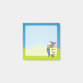 Schwein mit Zeichen Post-it Klebezettel (Vorderseite)