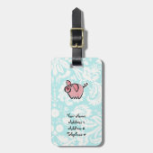 Schwein, Niedlich Gepäckanhänger (Vorderseite vertikal)