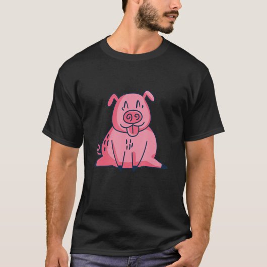 Schwein Niedlich T-Shirt (Vorderseite)