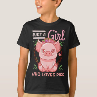 Schwein nur ein Mädchen, das Schweine Liebe T-Shirt