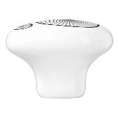 Schwein oder Schwein, die ein Keramikknauf (Seitenansicht)