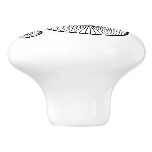 Schwein oder Schwein, die ein Keramikknauf (Seitenansicht)