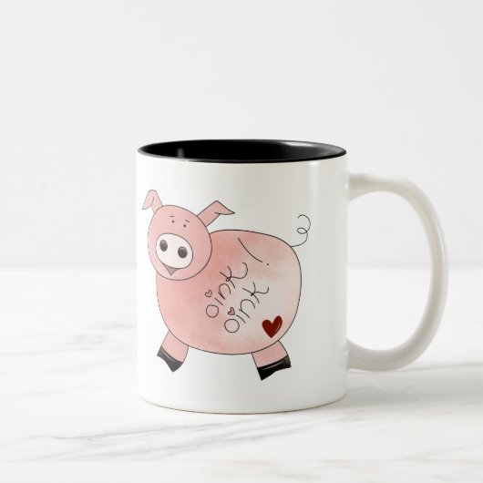 Schwein-Oink Oink Tasse (Rechts)
