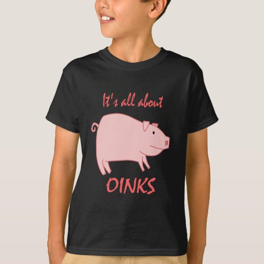 Schwein Oinks T-Shirt (Vorderseite)