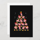 Schwein Ornament Dekoration Weihnachtsbaum Merry P Einladung (Vorne/Hinten)