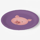 Schwein Pappteller (Schrägansicht)