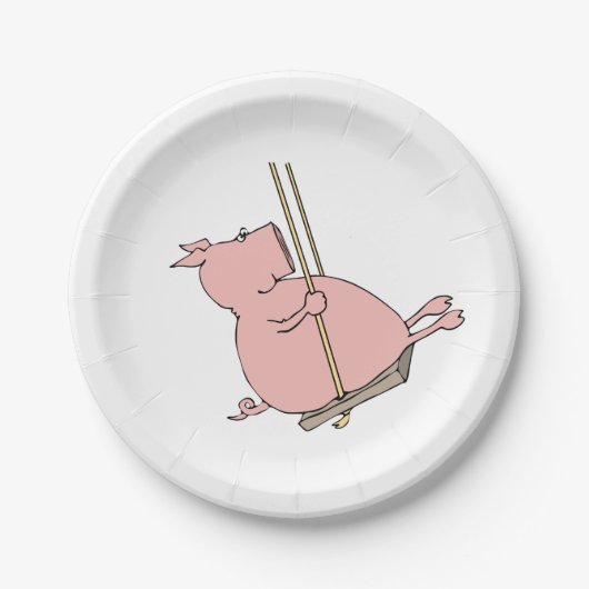 Schwein Pappteller (Vorderseite)