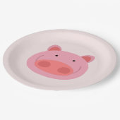 Schwein Pappteller (Schrägansicht)