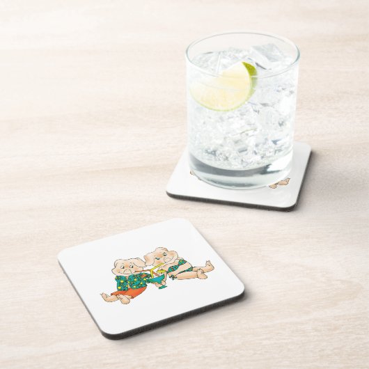 Schwein-Paradies Getränkeuntersetzer (Rechte Seite)