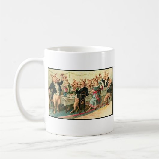 Schwein-Party Kaffeetasse (Links)