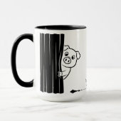 Schwein Peekaboo Lustiger Becher Tasse (Links)