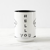 Schwein Peekaboo Lustiger Becher Tasse (Zentrum)