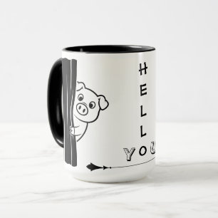 Schwein Peekaboo Lustiger Becher Tasse