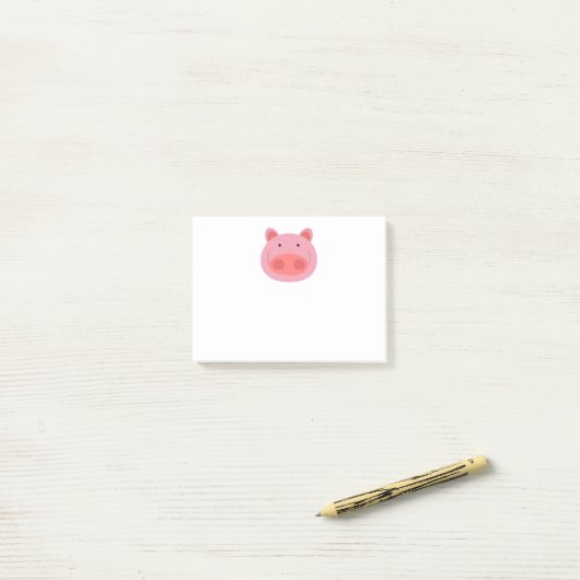 Schwein Post-it Klebezettel (Auf Schreibtisch)