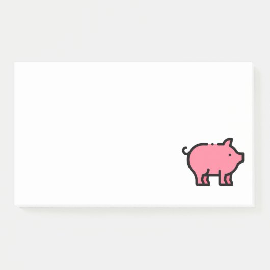 Schwein Post-it Klebezettel (Vorderseite)